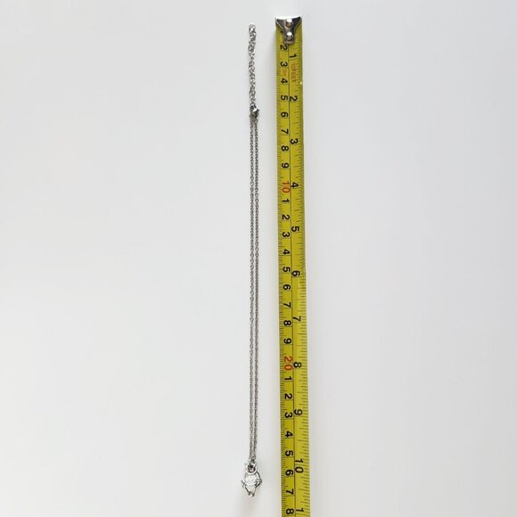 Fairy crystal necklace with a small and dainty silver chain ✦ chainmaille ✦ - Picture 5 of 6